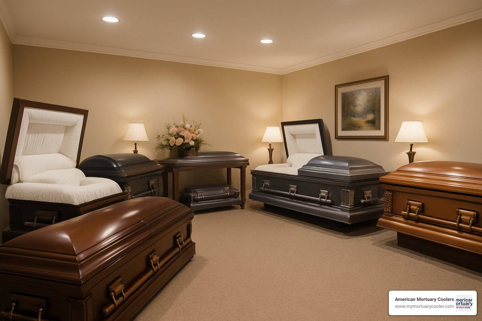 The Ultimate Guide to Showroom Caskets: Viewing Options & Tips - American Mortuary Coolers & Equipments The Ultimate Guide to Showroom Caskets: Viewing Options & Tips - American Mortuary Coolers & Equipments